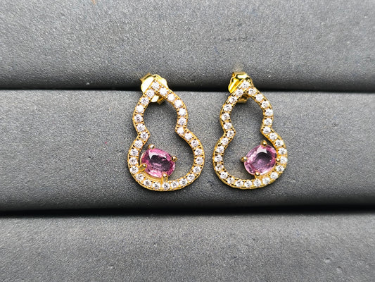 A10213 Pink Sapphire Earrings