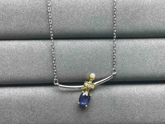 A1187 Blue Sapphire Necklace