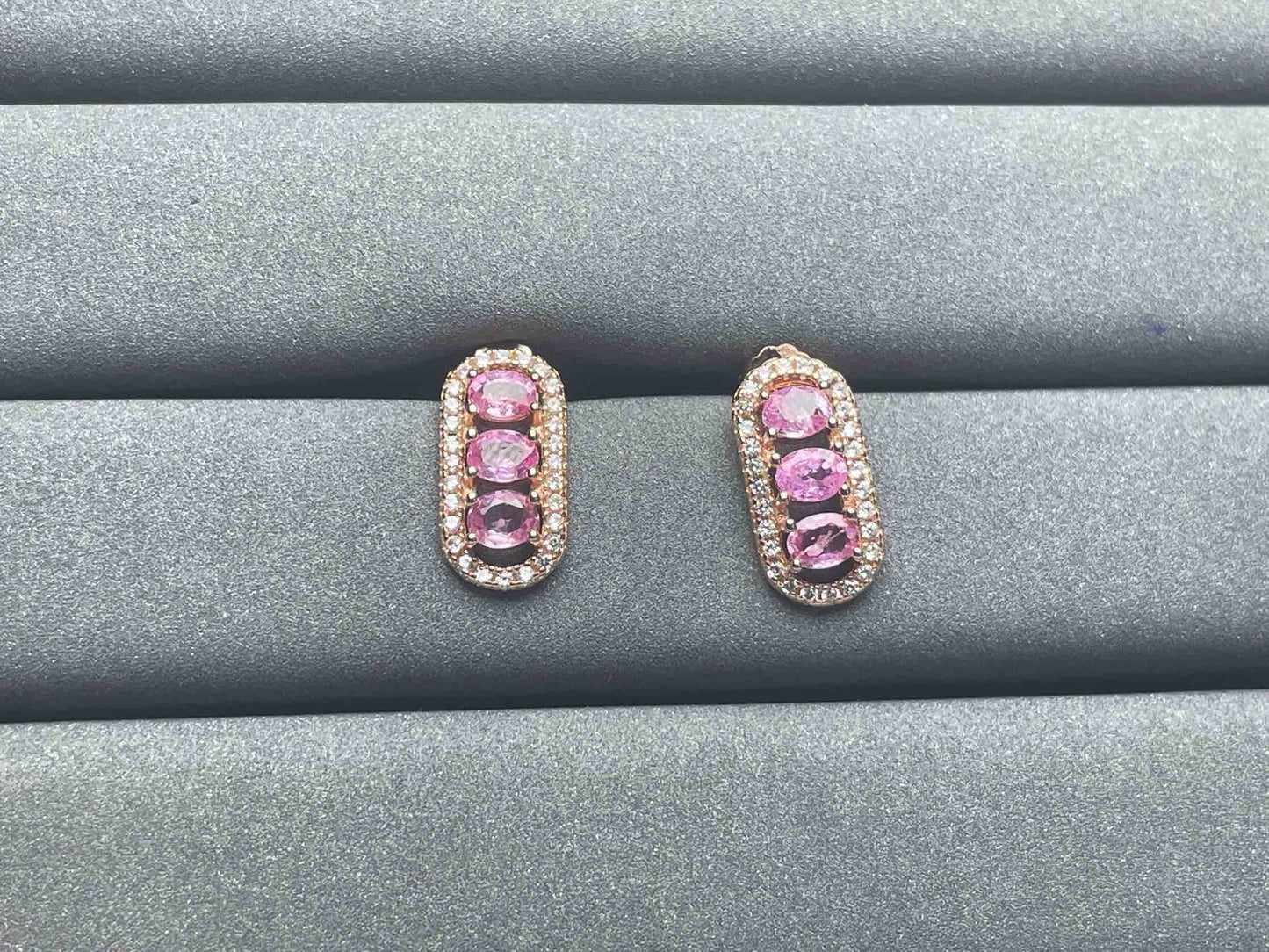 A1225 Pink Sapphire Earrings