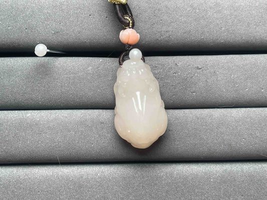 A12265 Pink Jade Necklace