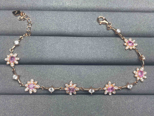 A1234 Pink Sapphire Bracelet