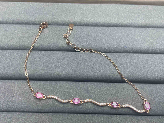 A1239 Pink Sapphire Bracelet