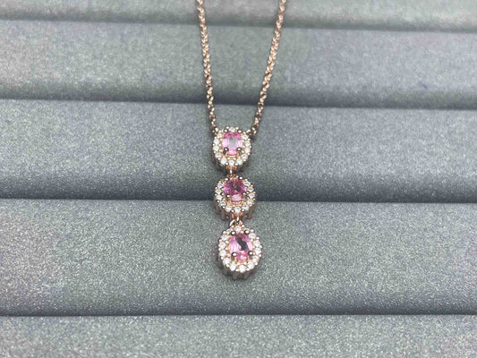 A1244 Pink Sapphire Necklace