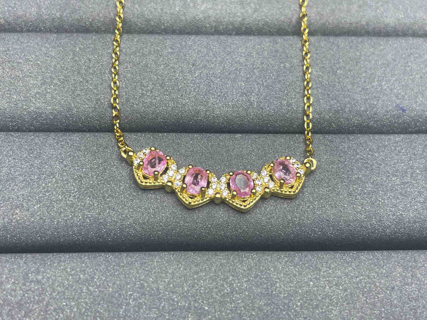 A1247 Pink Sapphire Necklace