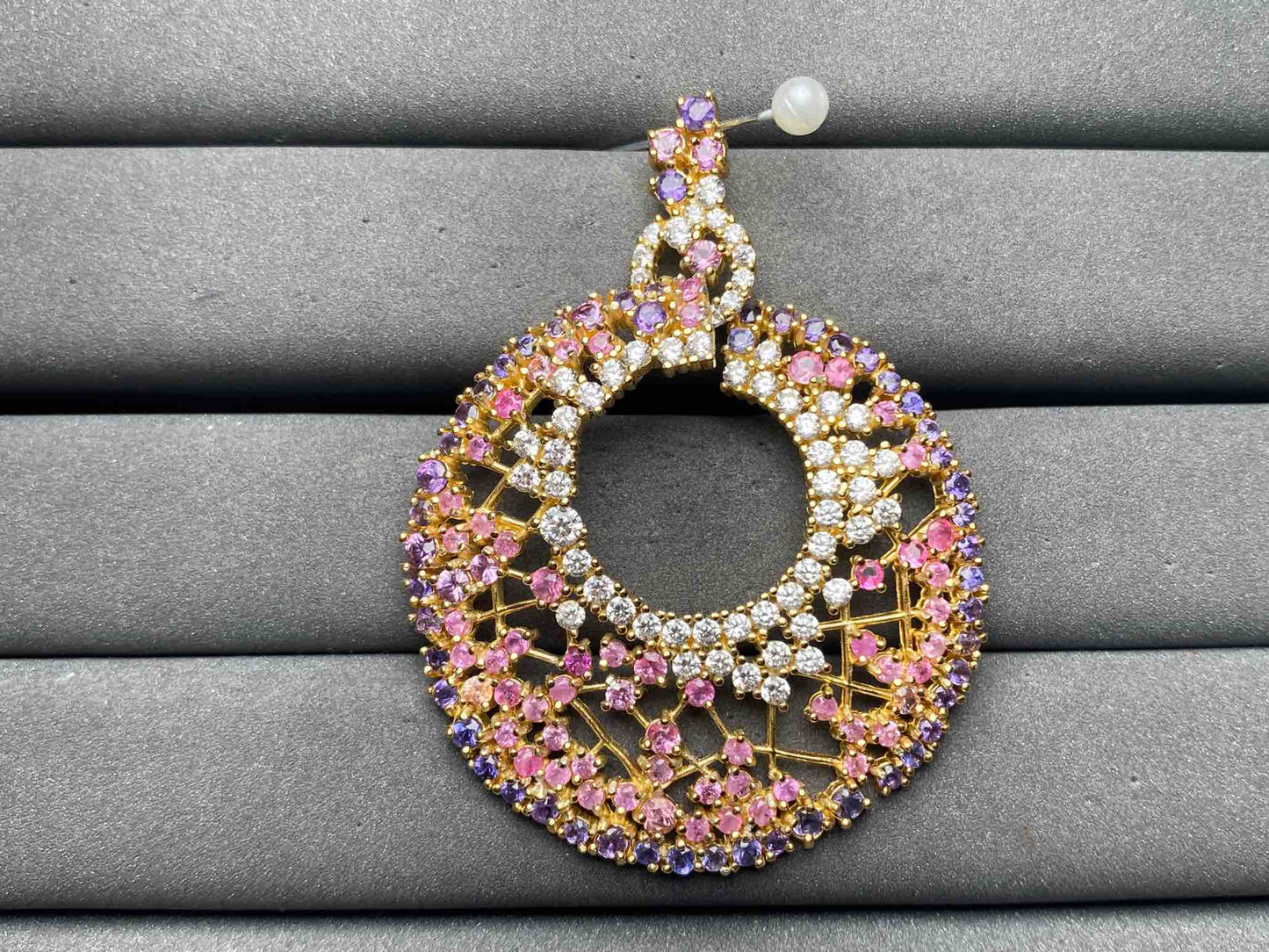 A12714 Pink Sapphire Pendant