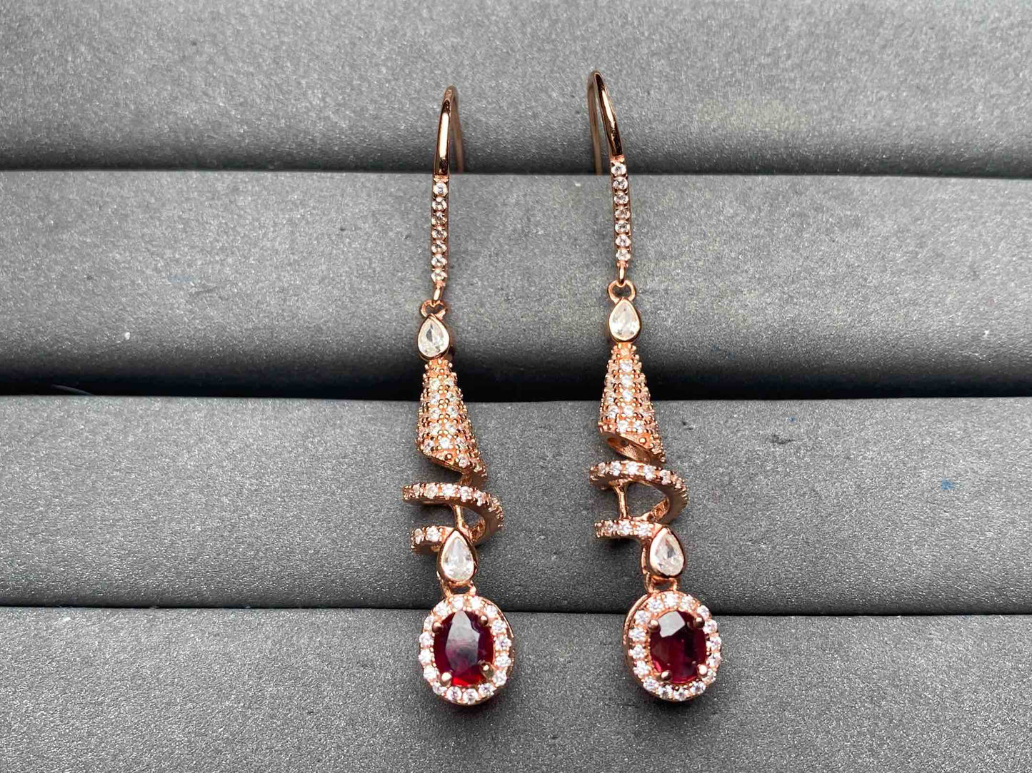 A13201 Ruby Earrings
