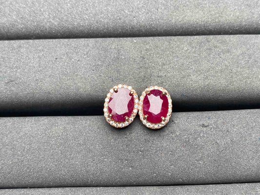 A13202 Ruby Earrings