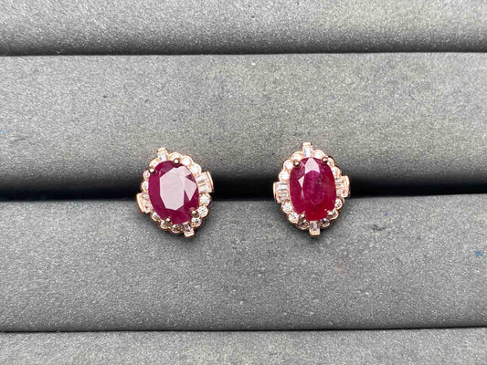 A13203 Ruby Earrings