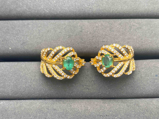 A13289 Emerald Earrings