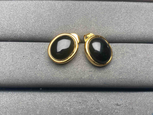 A13326 Black agate Earrings