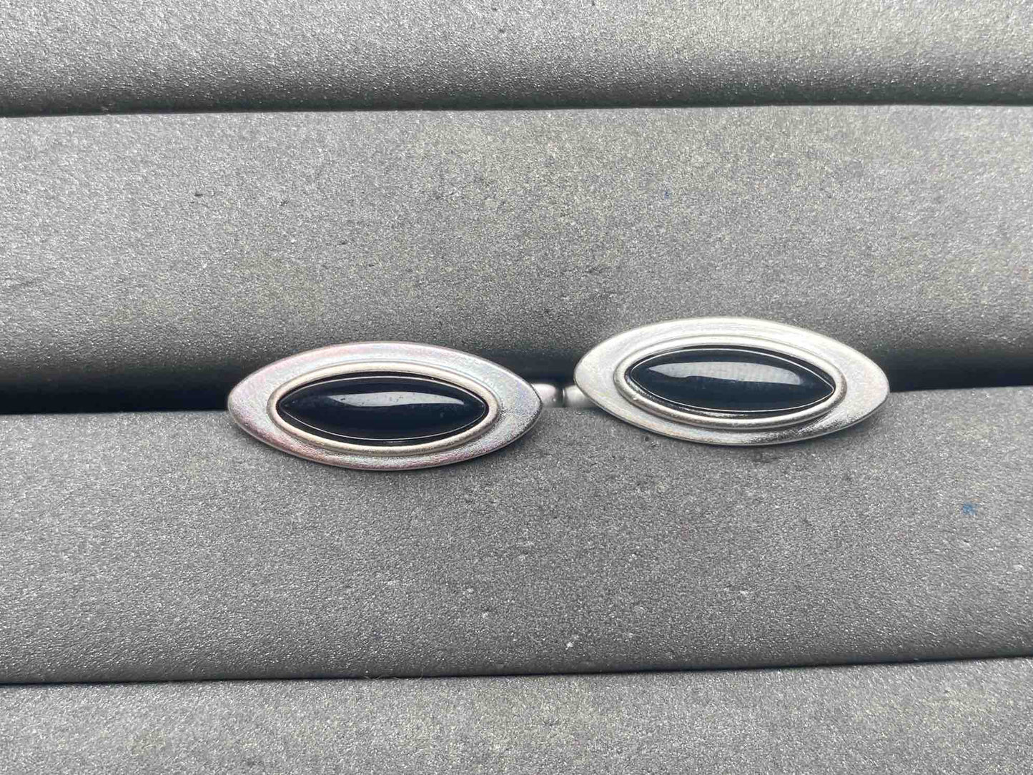 A13328 Black agate Earrings