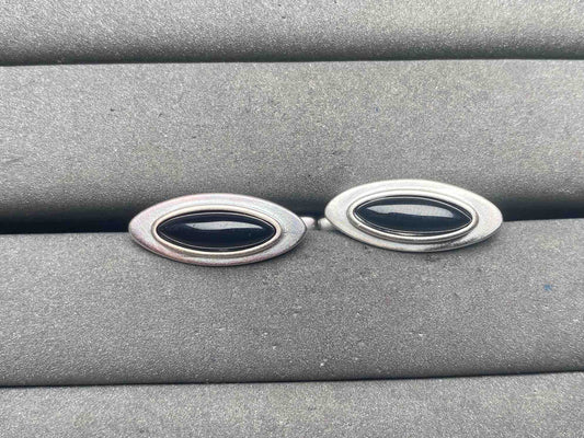 A13328 Black agate Earrings