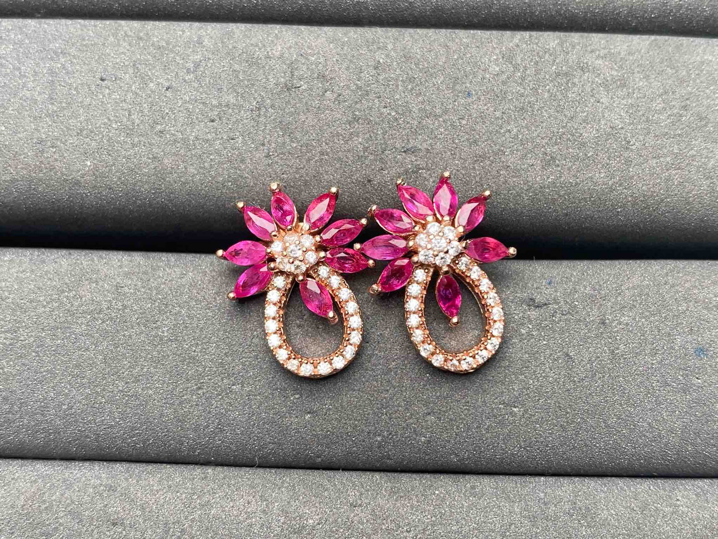 A13379 Ruby Earrings