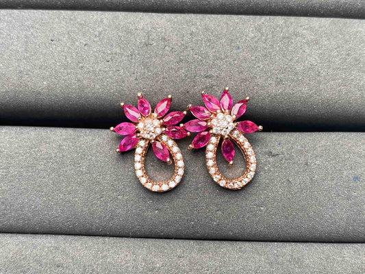 A13379 Ruby Earrings