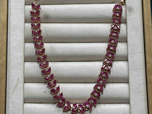 A13436 Pink Ruby Bracelet