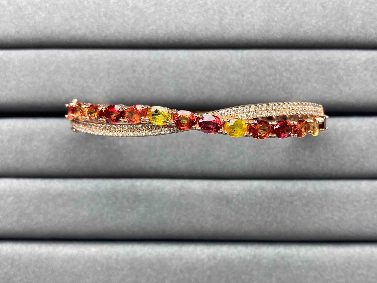 A1348 Colorful Sapphire Bangle