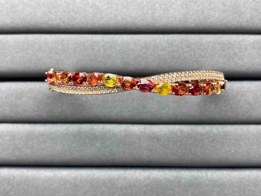 A1348 Colorful Sapphire Bangle