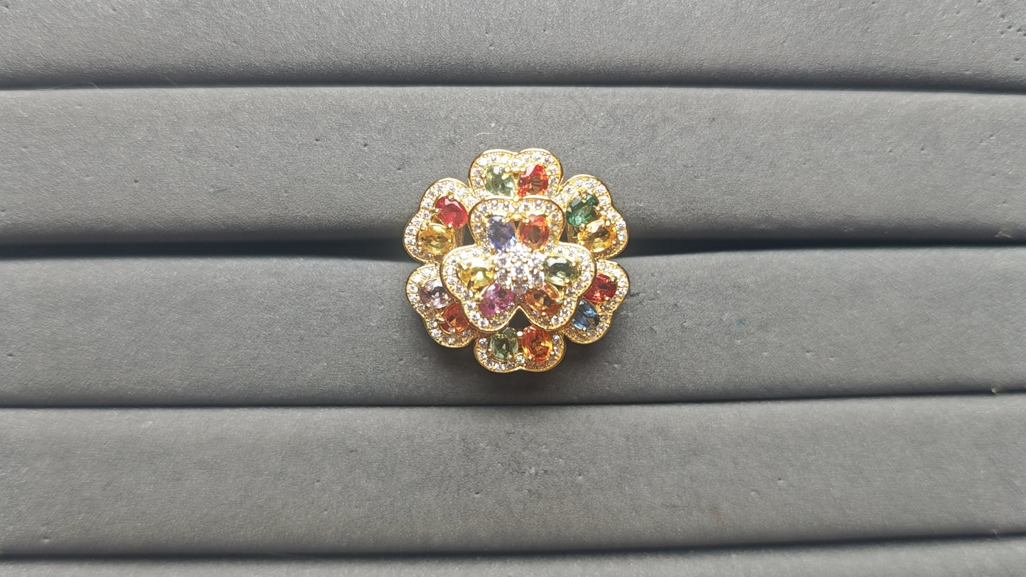 A14101 Colorful Sapphire Ring