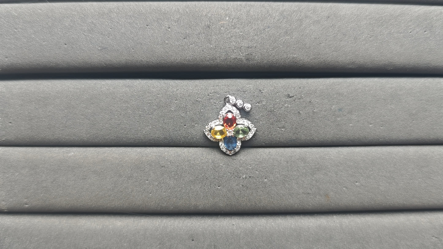A14106 Colorful Sapphire Pendant