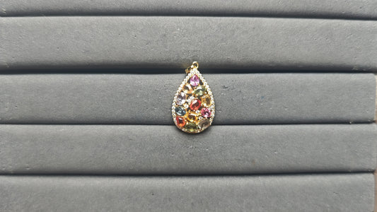 A14107 Colorful Sapphire Pendant