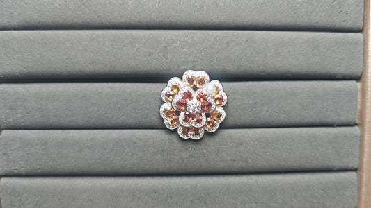 A14108 Orange Sapphire Pendant