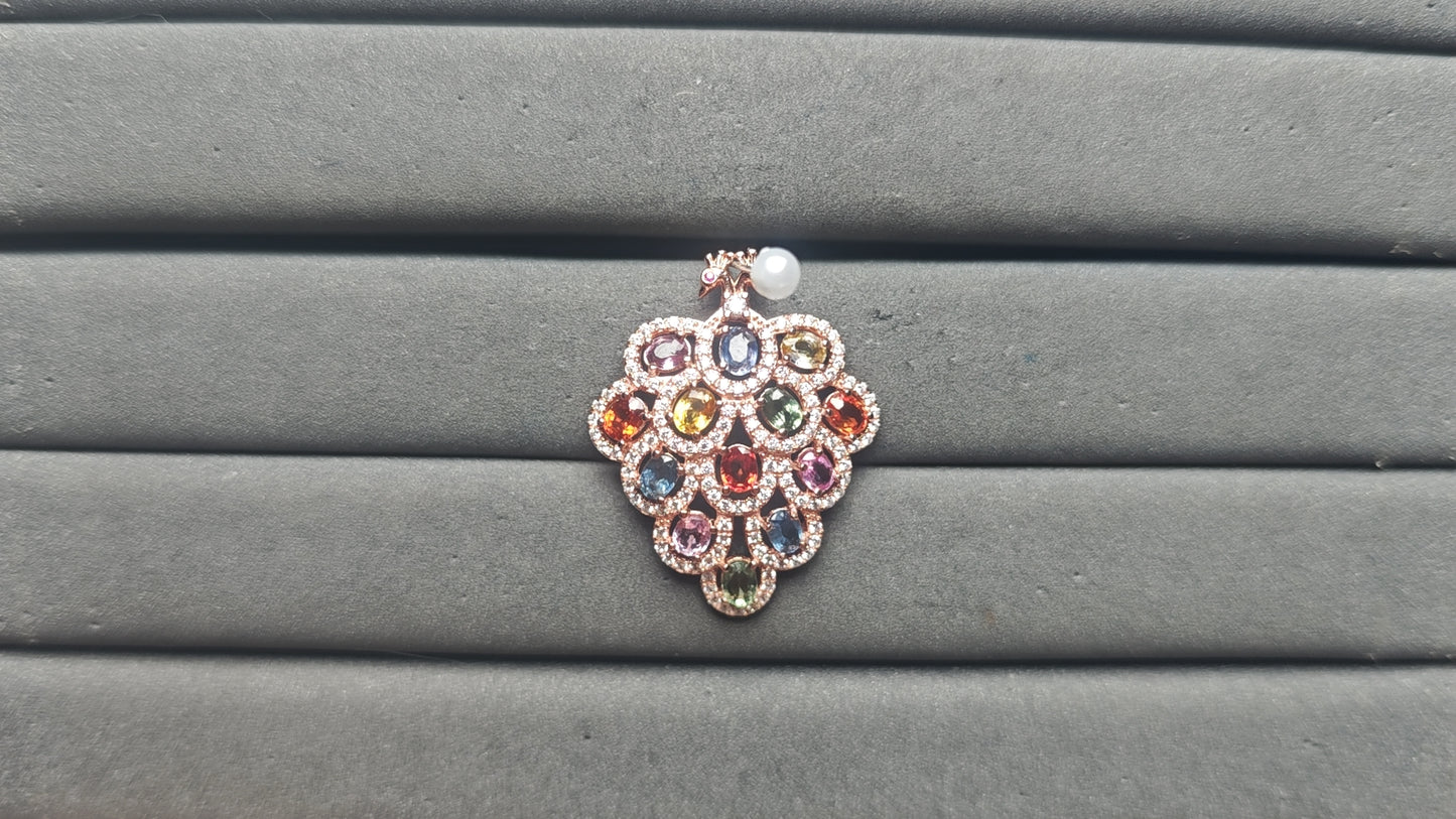 A14111 Colorful Sapphire Pendant