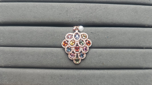 A14111 Colorful Sapphire Pendant
