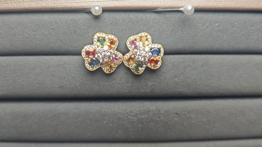 A14117 Colorful Sapphire Earrings