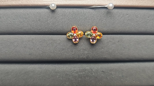 A14119 Colorful Sapphire Earrings
