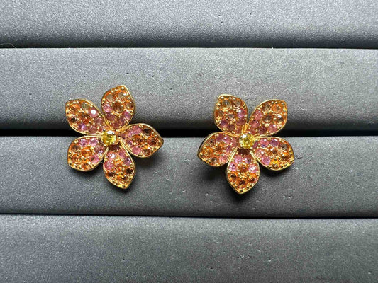 A14127 Pink Sapphire Earrings