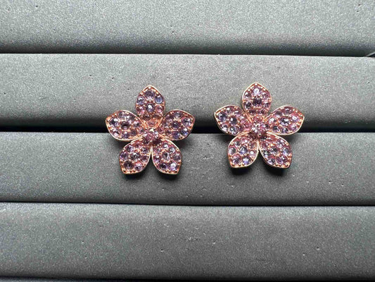 A14128 Purple Sapphire Earrings