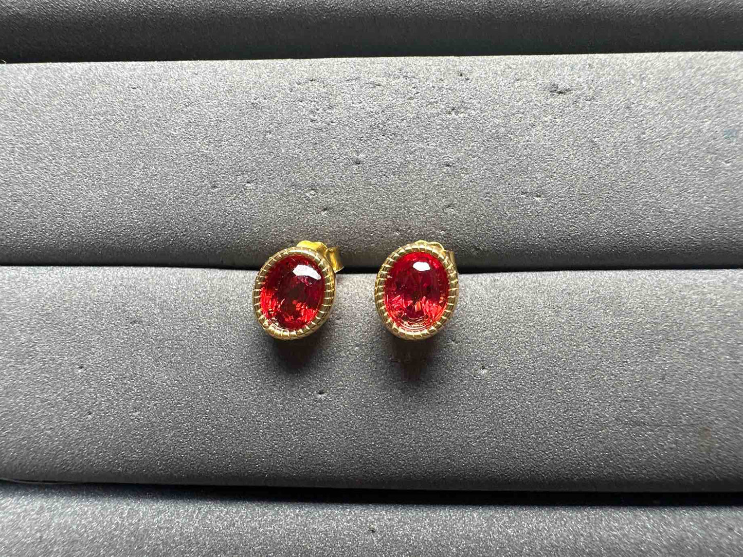 A14144 Red Sapphire Earrings