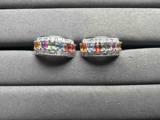 A14158 Colorful Sapphire Earrings