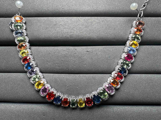 A14160 Colorful Sapphire Bracelet