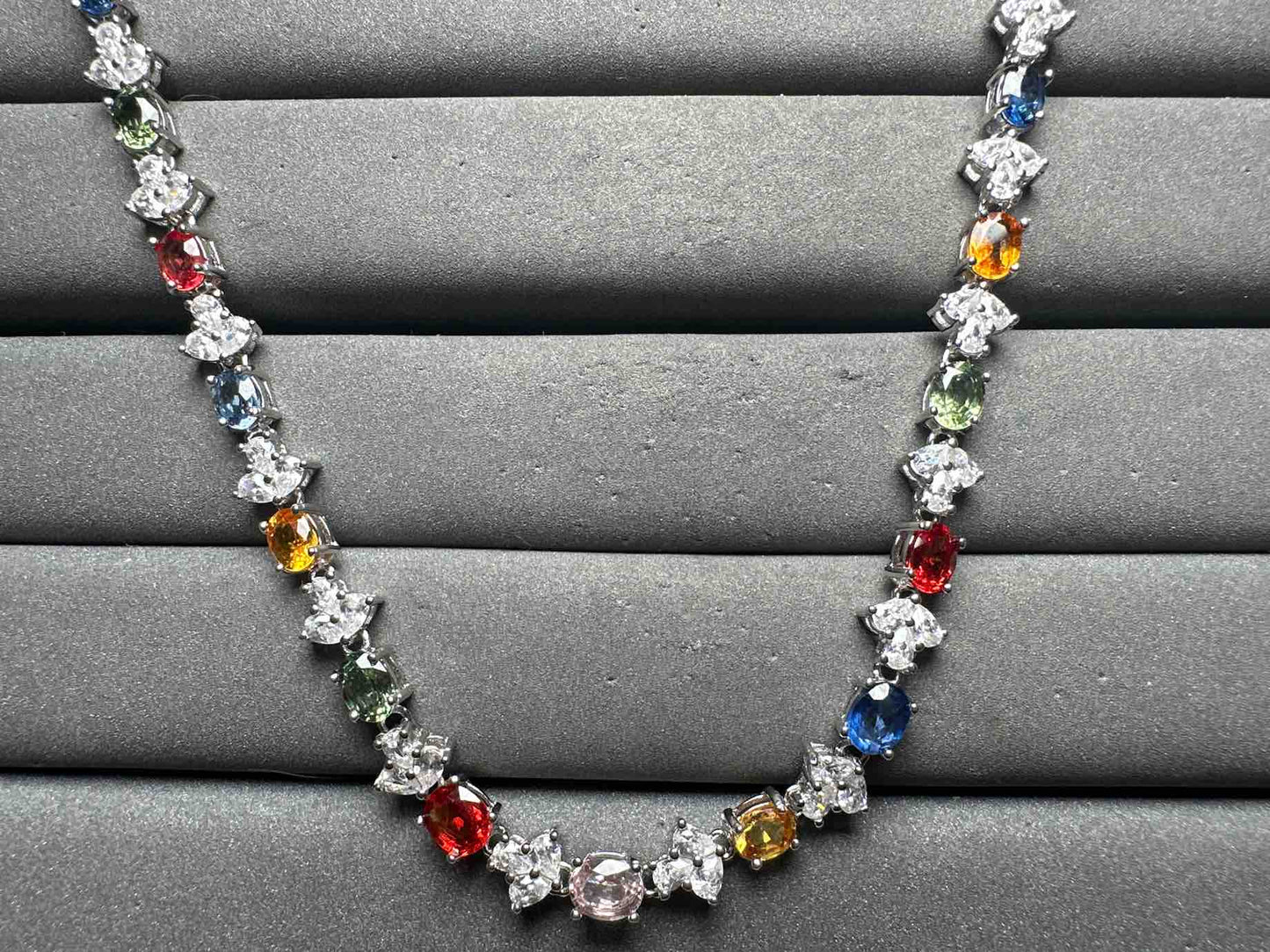 A14164 Colorful Sapphire Necklace