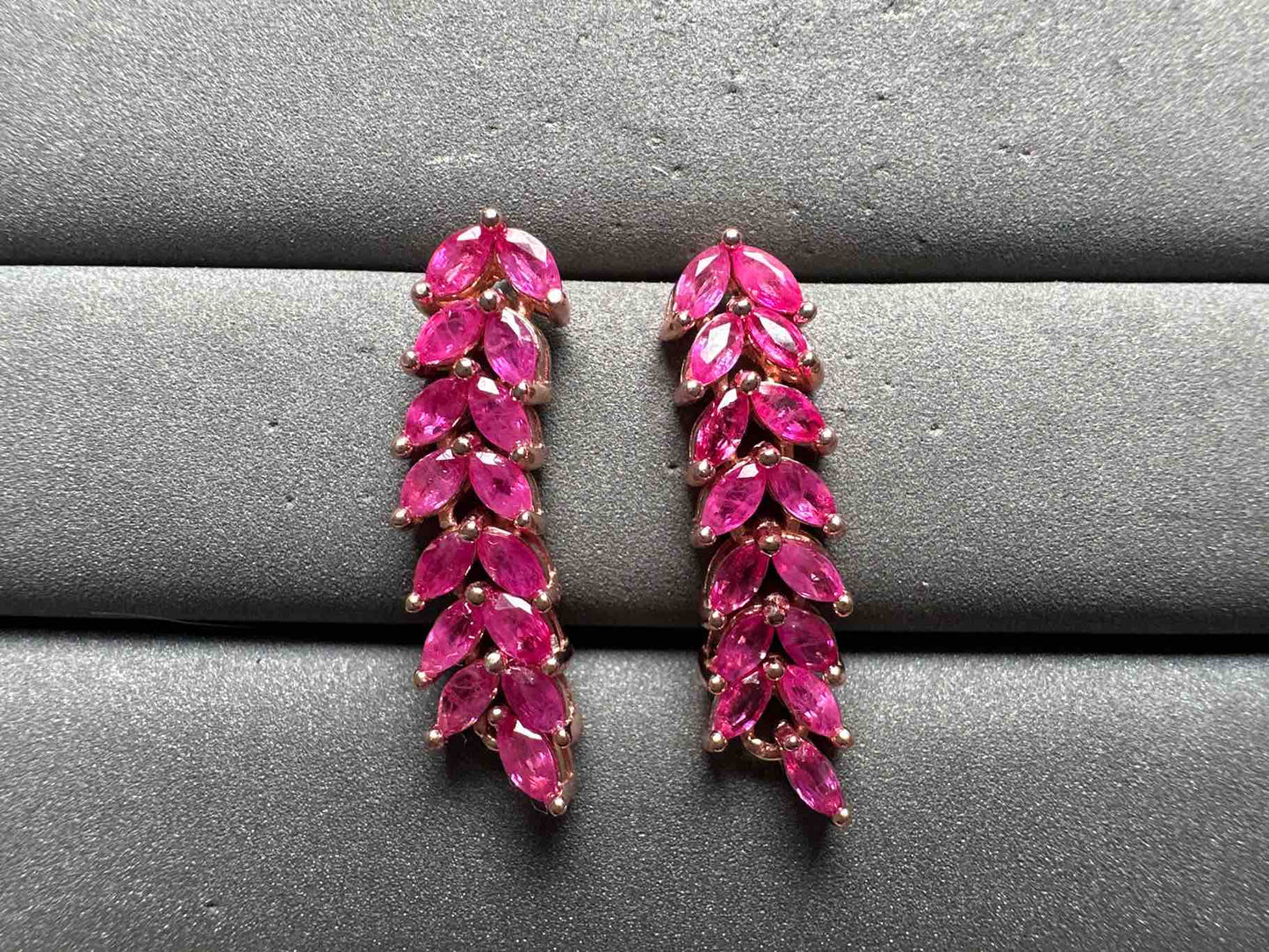 A14356 Pink Ruby Earrings