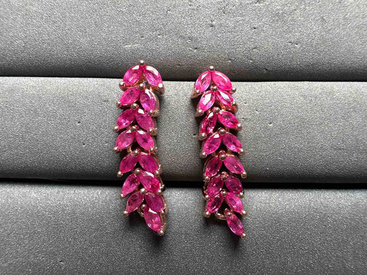 A14356 Pink Ruby Earrings