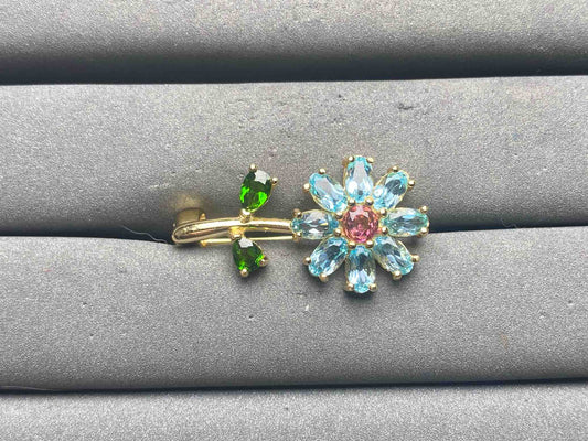 A14617 Tourmaline brooch