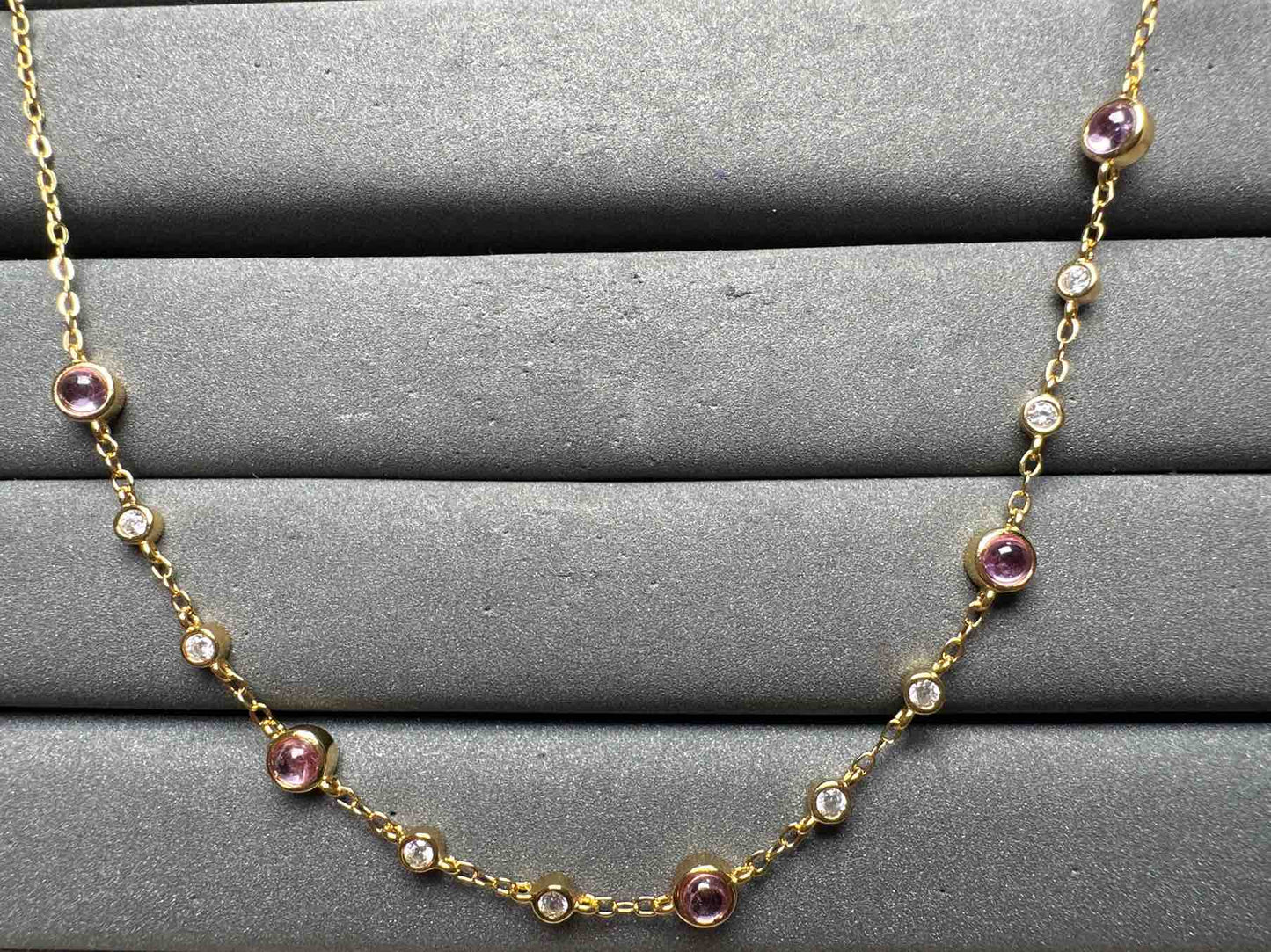 A14822 Pink Sapphire Necklace