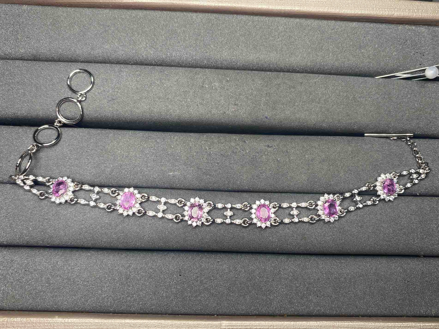 A14850 Pink Sapphire Bracelet