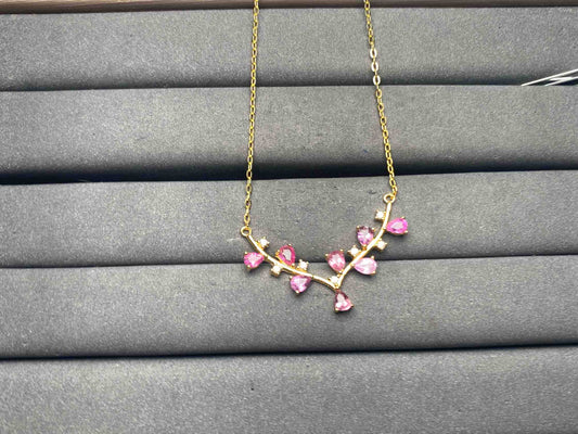 A14851 Pink Sapphire Necklace