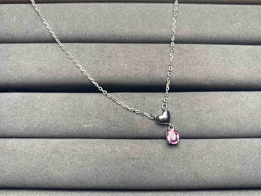 A14855 Pink Sapphire Necklace