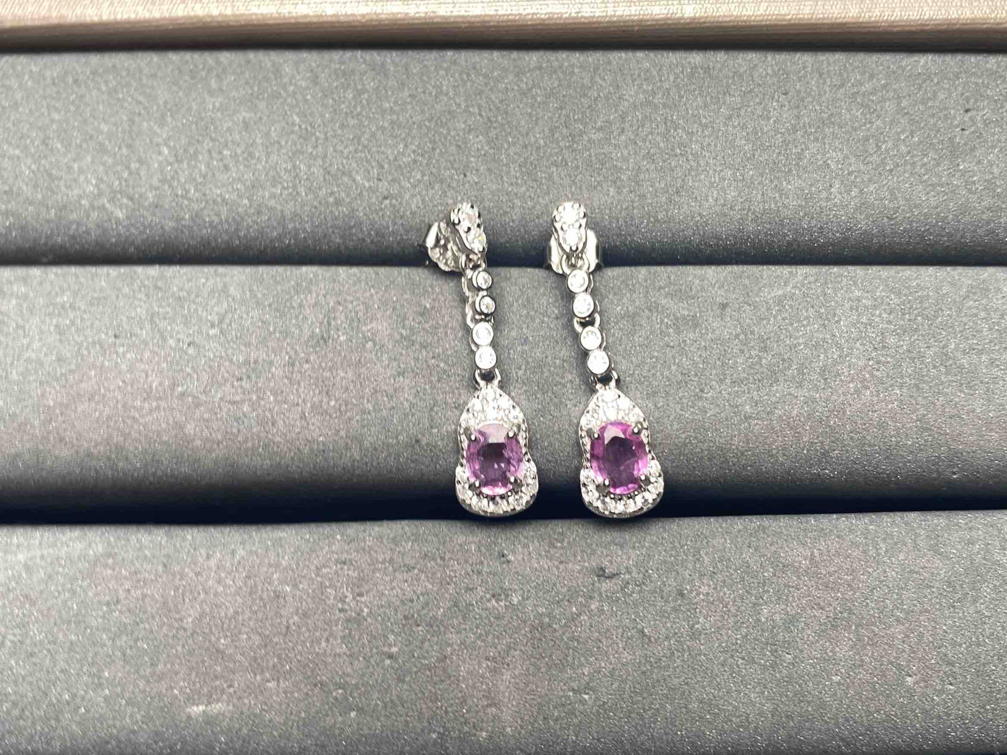 A14858 Pink Sapphire Earrings