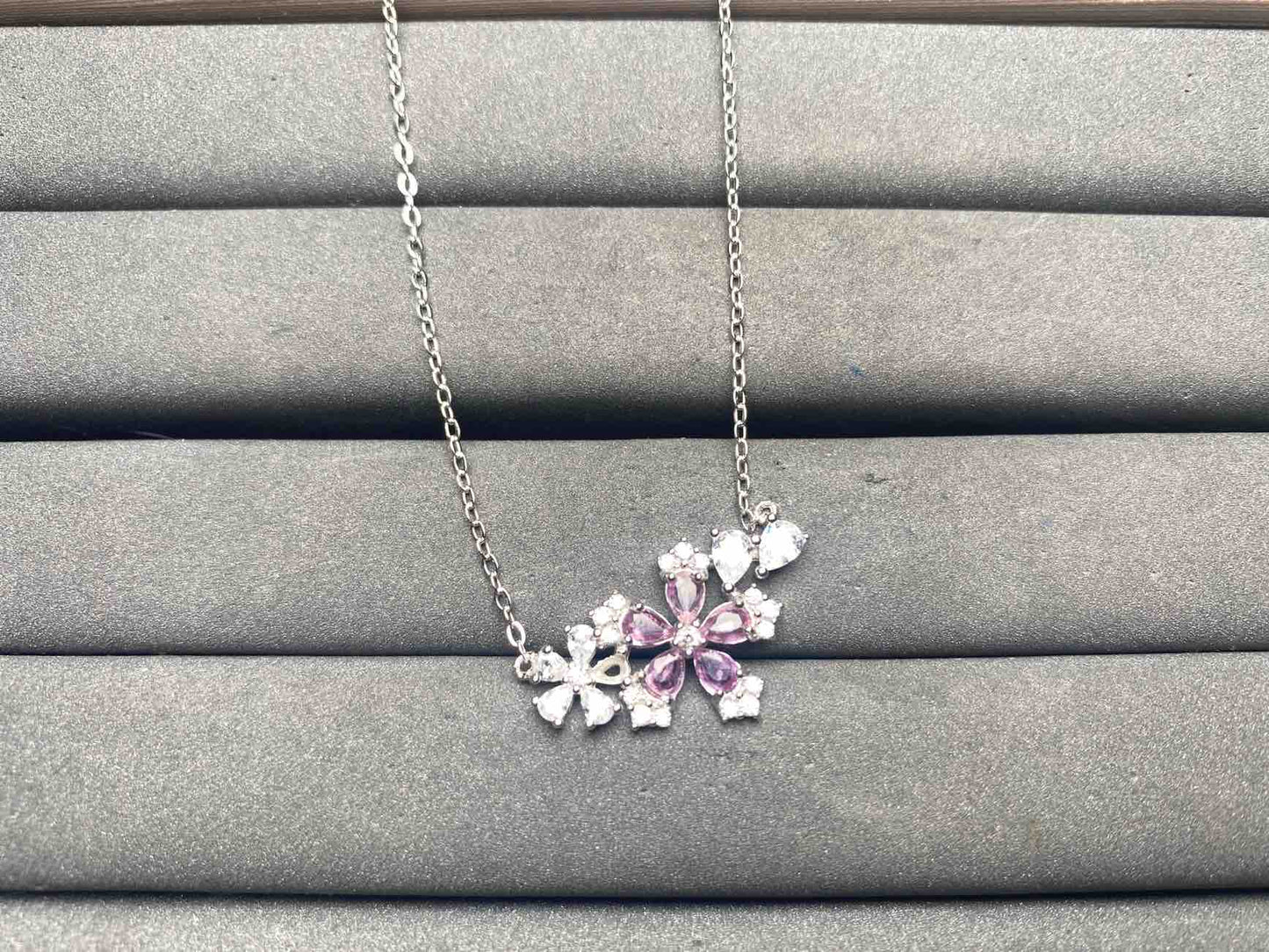A14861 Pink Sapphire Necklace