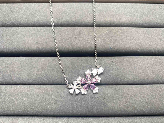 A14861 Pink Sapphire Necklace