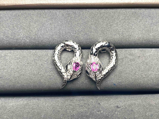 A14867 Pink Sapphire Earrings