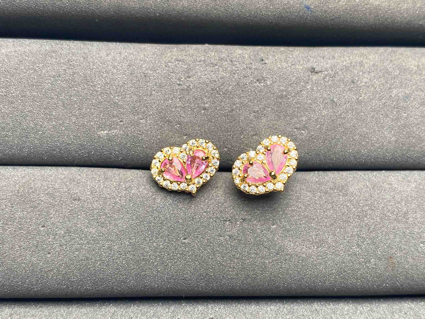 A14885 Pink Sapphire Earrings