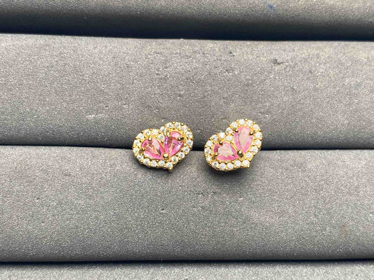 A14885 Pink Sapphire Earrings