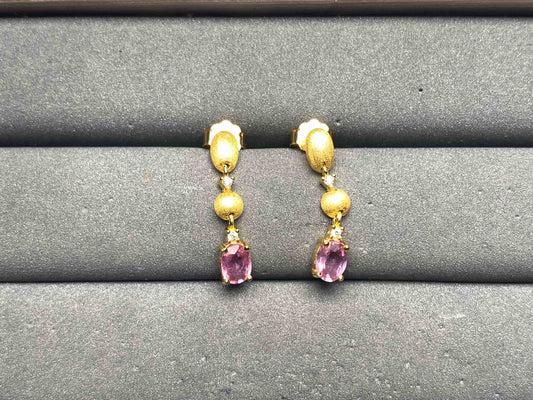 A14888 Pink Sapphire Earrings