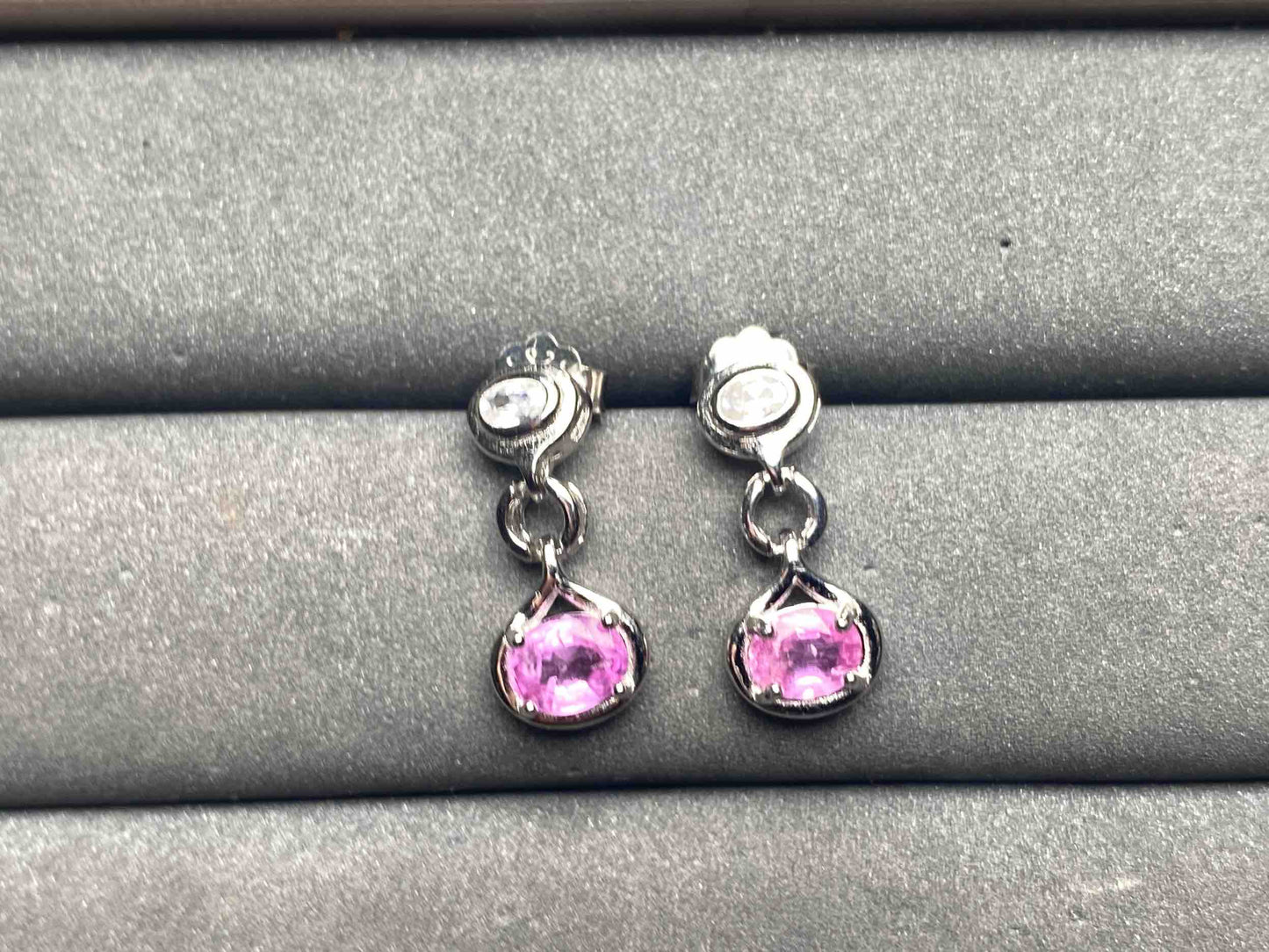 A14889 Pink Sapphire Earrings